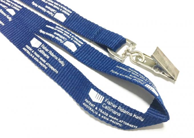 Simple Design Flat Polyester Lanyard , Id Card Holder Lanyard 900*15mm