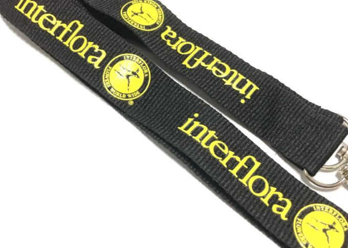 Double Metal Hooks Decorated Custom Polyester Lanyards with New Order Design