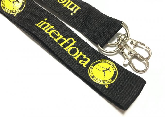 Double Metal Hooks Decorated Custom Polyester Lanyards with New Order Design