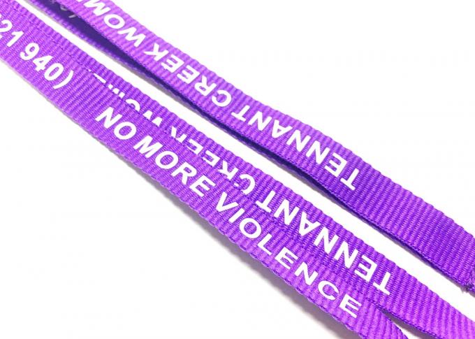 Purple Safety Break Custom Polyester Lanyards Easy Locking Diverse For Game