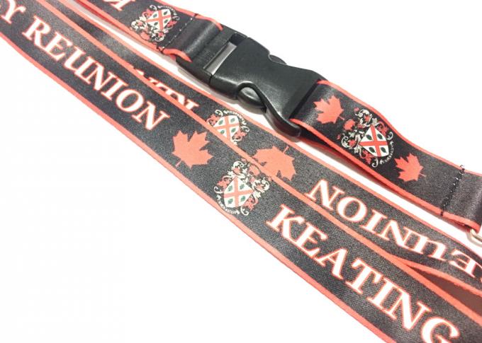 Heat Transfer Dye Sublimation Lanyards Safety Buckle Metal Hook for Games