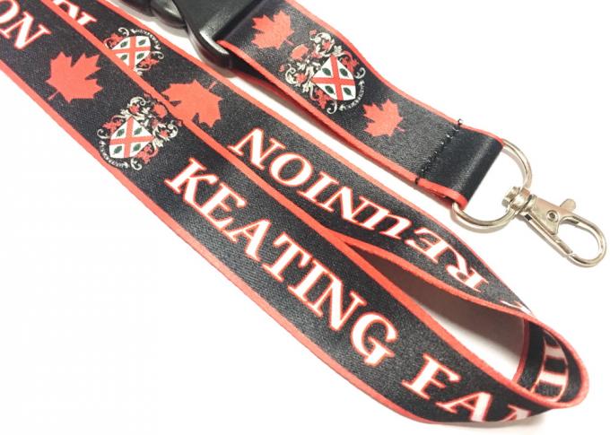 Heat Transfer Dye Sublimation Lanyards Safety Buckle Metal Hook for Games