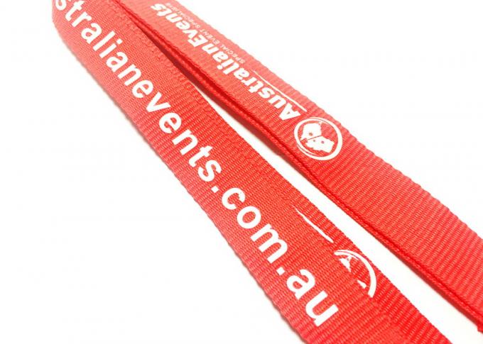 Customized Polyester Id Card Lanyards With Bulldog Clips / Plastic Buckles