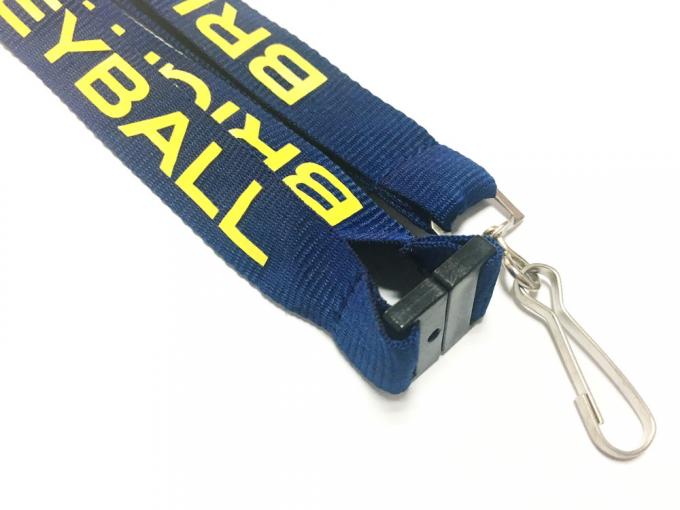 Flat Custom Polyester Lanyards , Cell Phone Holder Lanyard With Professional Design