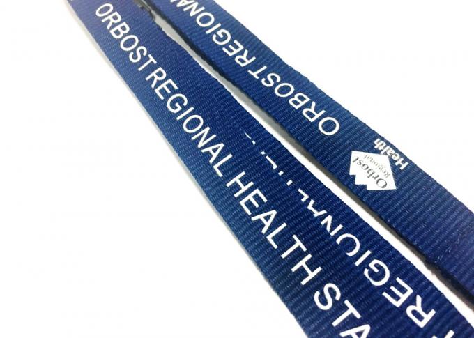 Deep Blue Requested Breakaway Neck Lanyards , Screen Printed Lanyards For Women