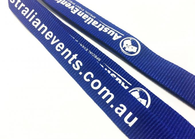 Metal Clip Safety Custom Breakaway Lanyards Woven Printed For Sports Game