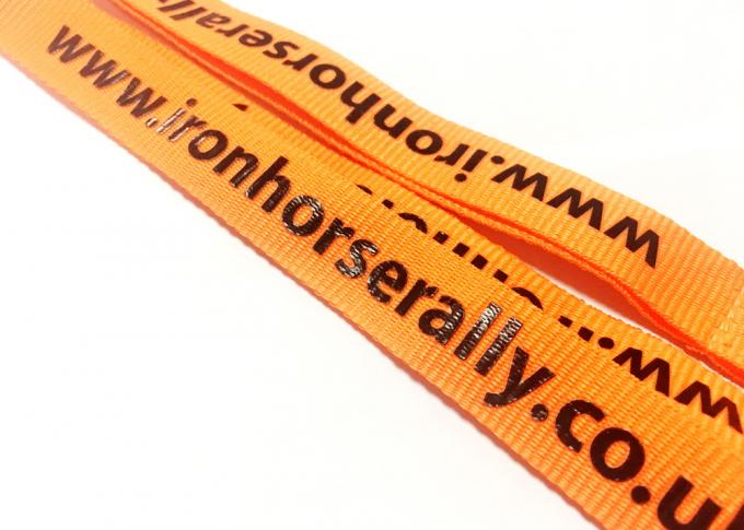 Polyester Custom Printed Lanyards , Heat Transfer Lanyards With Silk Screen Printing