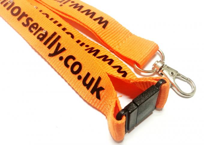 Polyester Custom Printed Lanyards , Heat Transfer Lanyards With Silk Screen Printing