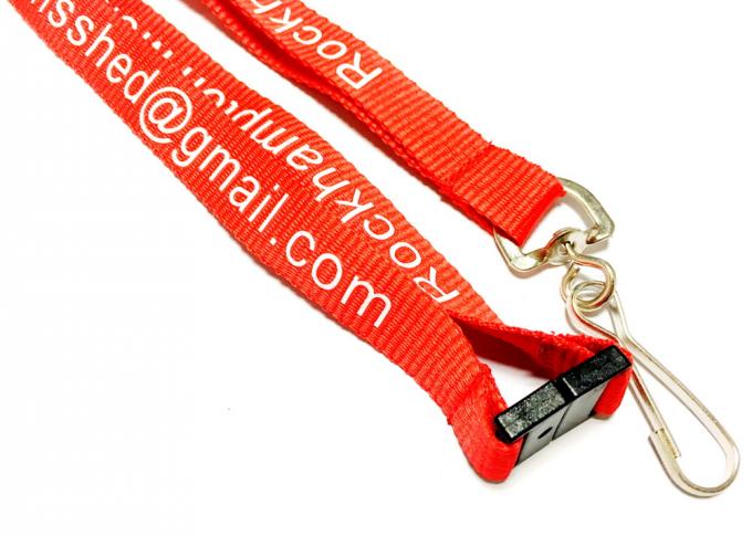 Colorful Breakaway Neck Lanyards , Flat Polyester Lanyard For Cell Phone Line