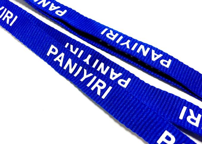 J Hook Custom Polyester Lanyards Navy Blue Requested Design Free Artwork