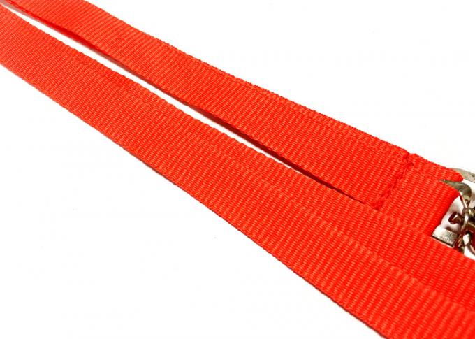 Red Polyester Safety Neck Lanyards Blank Double Attachments Size 900*15mm