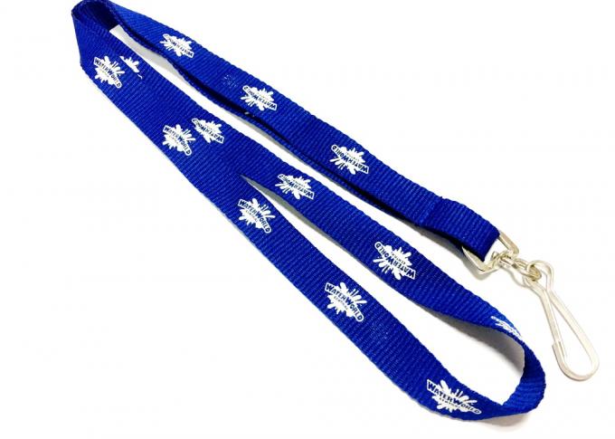 Eco - Friendly Sublimation Custom Polyester Lanyards Single J Hook Accessories