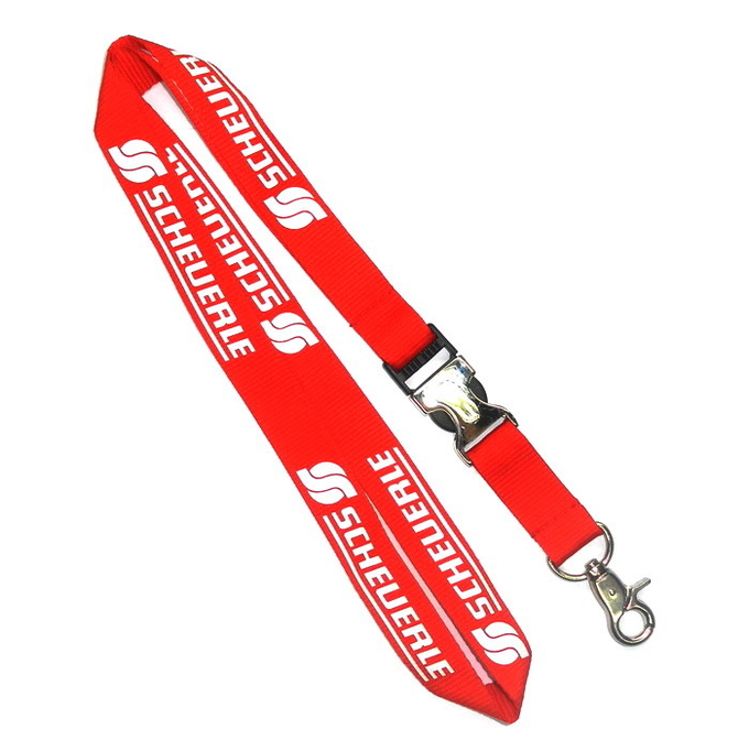 Plastic Buckle Cell Phone Holder Lanyard / Silk Screen Printing Neck Straps For Name Badges