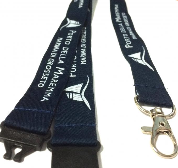 Safety Buckle Polyester Lanyards / Promotional neck lanyard for cell phone