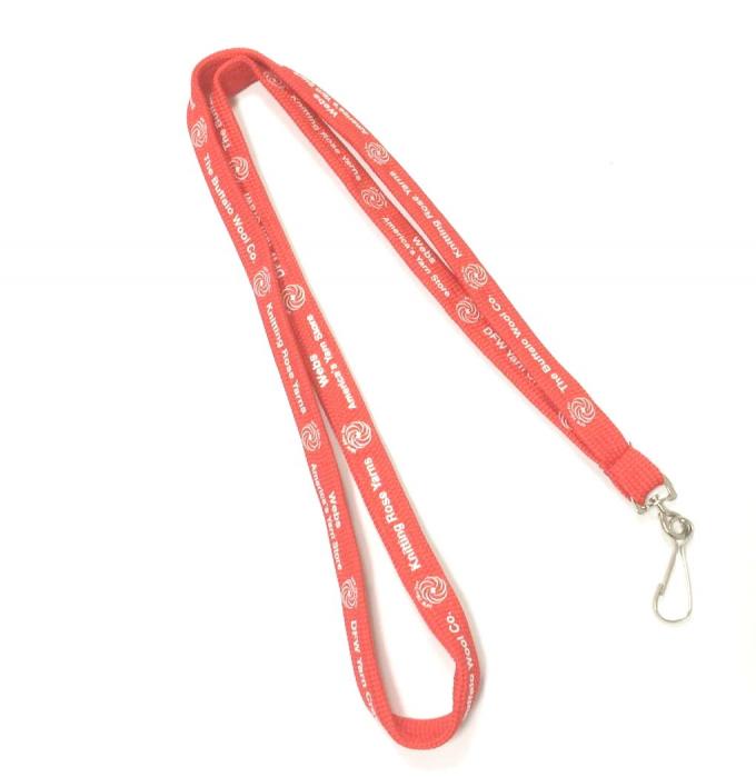 Name Badge Accessories Tubular Lanard With Silk Screen Printing