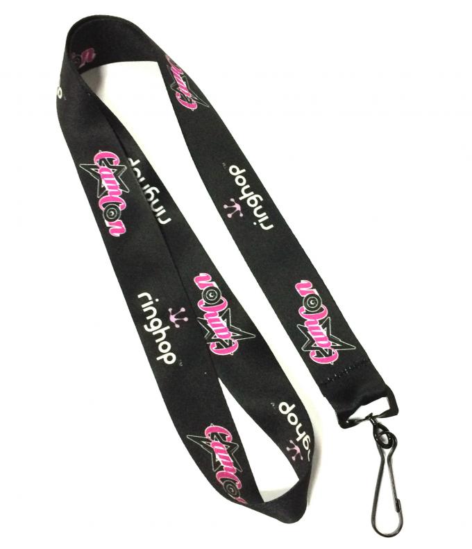 Personalized Logo Dye Sublimated Lanyards With Metal Hook , Custom Fashional Logo