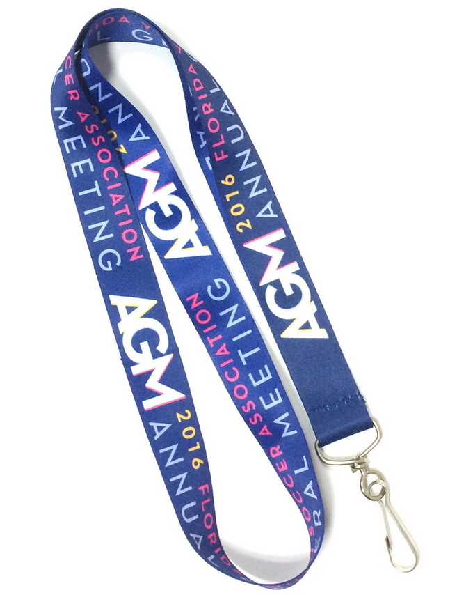 Fashional Dye Sublimated Custom Keychain Neck Strap With Swivel J Hook