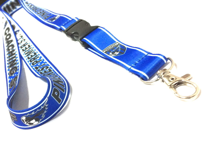 Coaching Staff Heat Transfer Custom Printed Lanyards , Football Event Dye Sublimated Lanyards